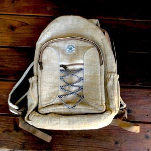 Off white pure hemp backpack